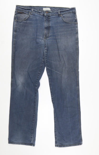 Wrangler Men's Blue Straight Leg Texas Stretch Jeans W38 L34
