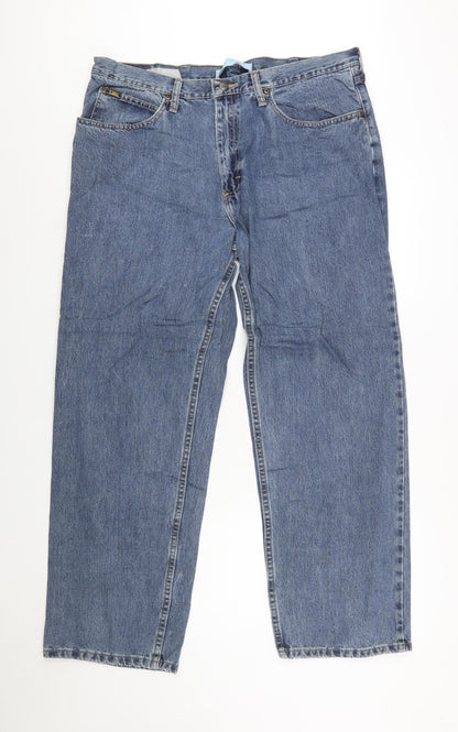 Lee Men's Blue 38x30 Straight Leg Regular Fit Denim Jeans