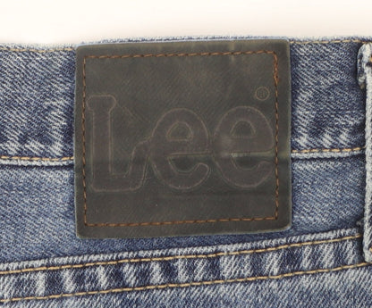 Lee Men's Blue 38x30 Straight Leg Regular Fit Denim Jeans