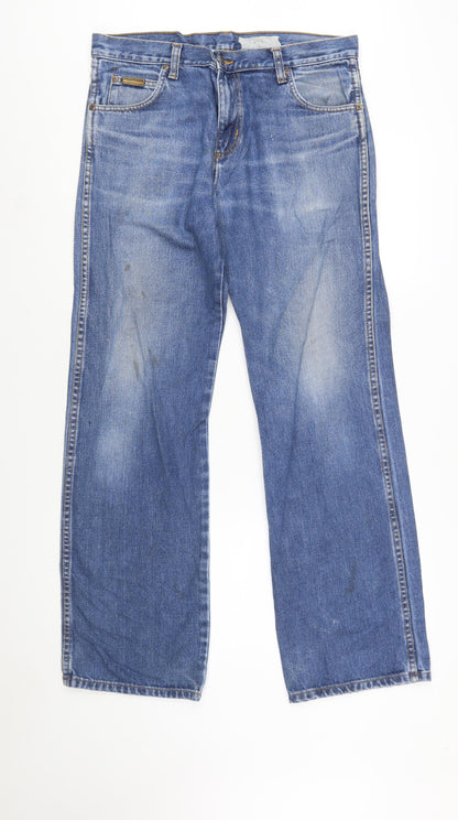 Wrangler Men's Blue Regular Fit Straight Jeans W32 L32