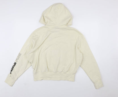 Nike Air Women's Beige Full Zip Hoodie XS Cotton Blend