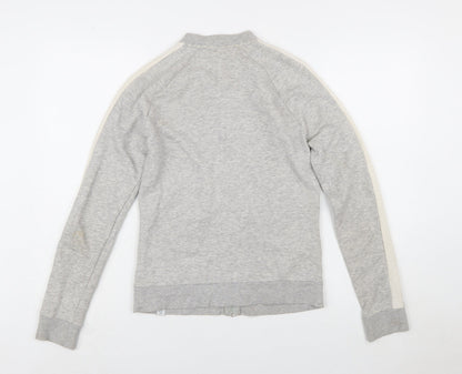 Puma Women's Grey Full Zip Hoodie Size 10 Cotton Blend Casual Sportswear