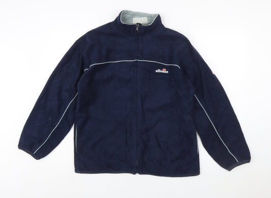 Ellesse Junior Boys Blue Fleece Zip Jacket XL 164-170cm Lightweight Activewear