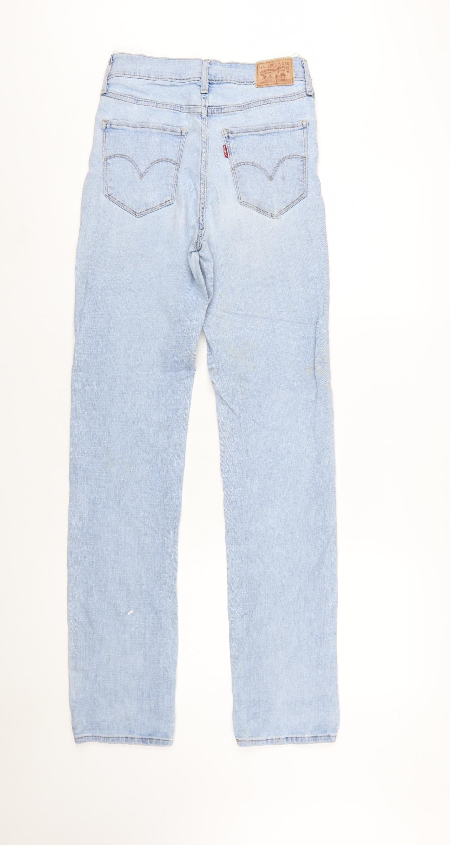 Levi's Womens Blue 724 High Rise Straight Jeans Size 27