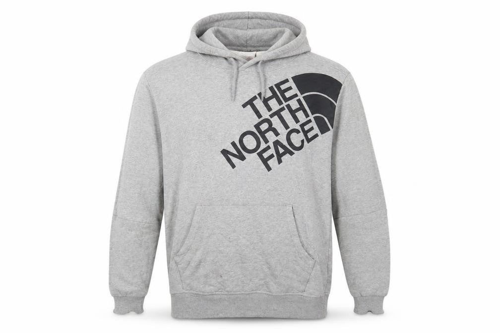 The North Face Mens Grey Pullover Hoodie Small Graphic Logo