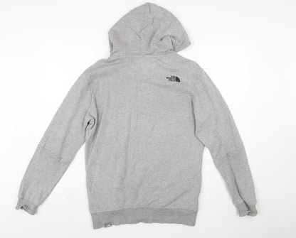 The North Face Mens Grey Pullover Hoodie Small Graphic Logo
