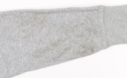 Nike Boys Grey Pullover Hoodie 12-13 Years Cotton Blend Sweatshirt
