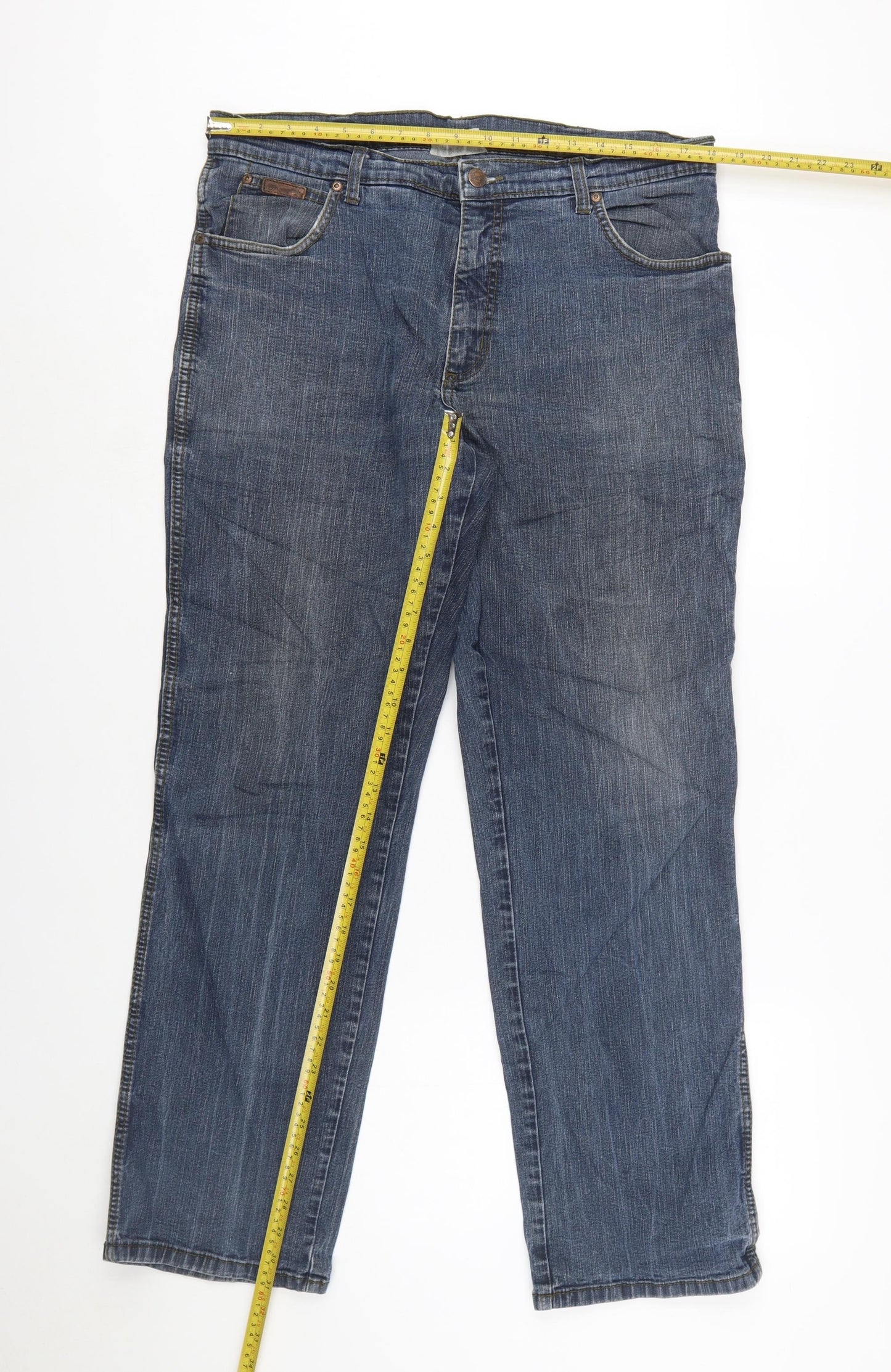 Wrangler Men's Blue Regular Fit Texas Stretch Straight Jeans W36 L32