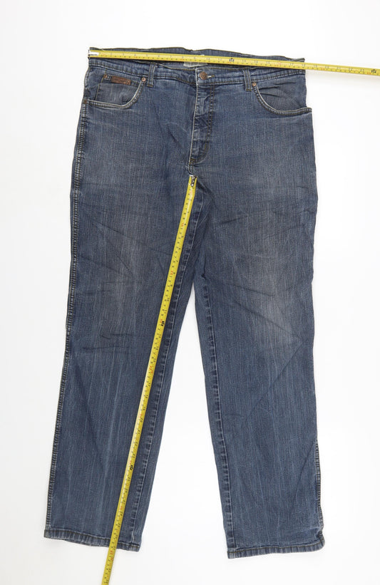 Wrangler Men's Blue Regular Fit Texas Stretch Straight Jeans W36 L32