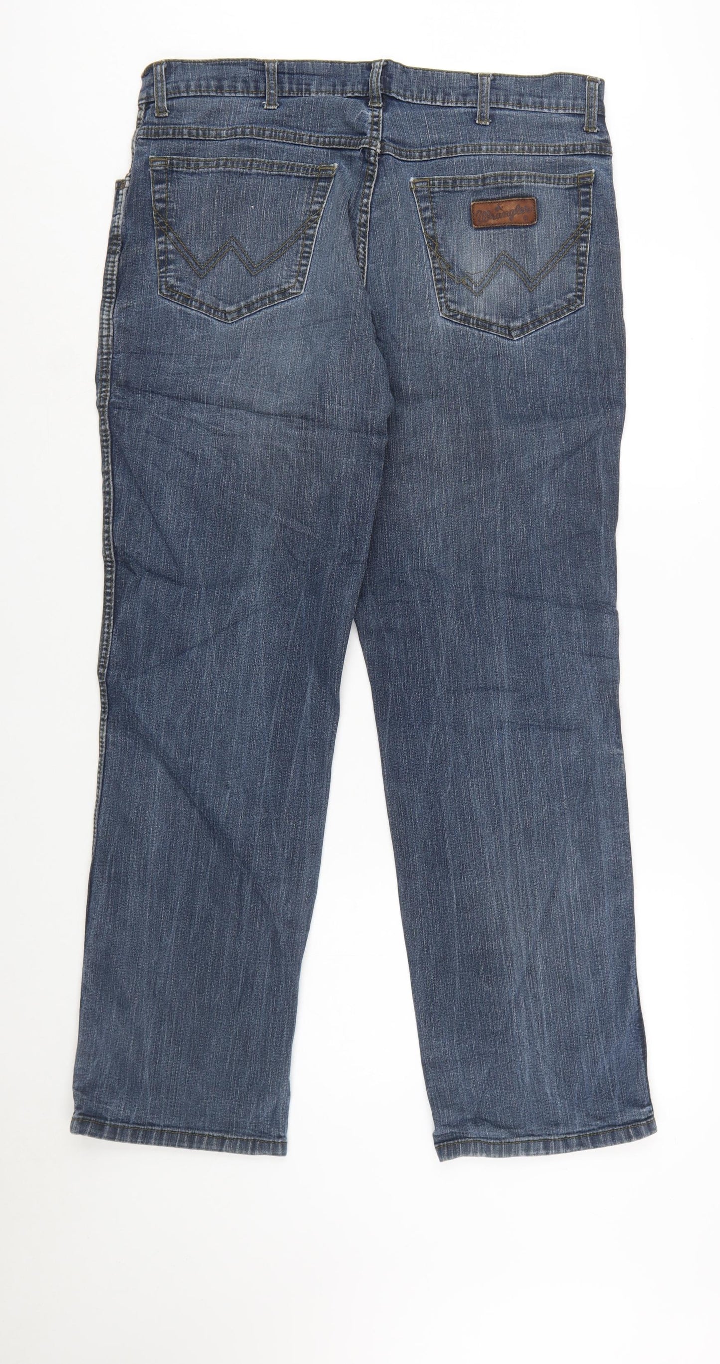 Wrangler Men's Blue Regular Fit Texas Stretch Straight Jeans W36 L32
