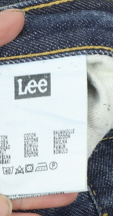Lee Men's Blue Straight Leg Denim Jeans W40 L34 Regular Fit