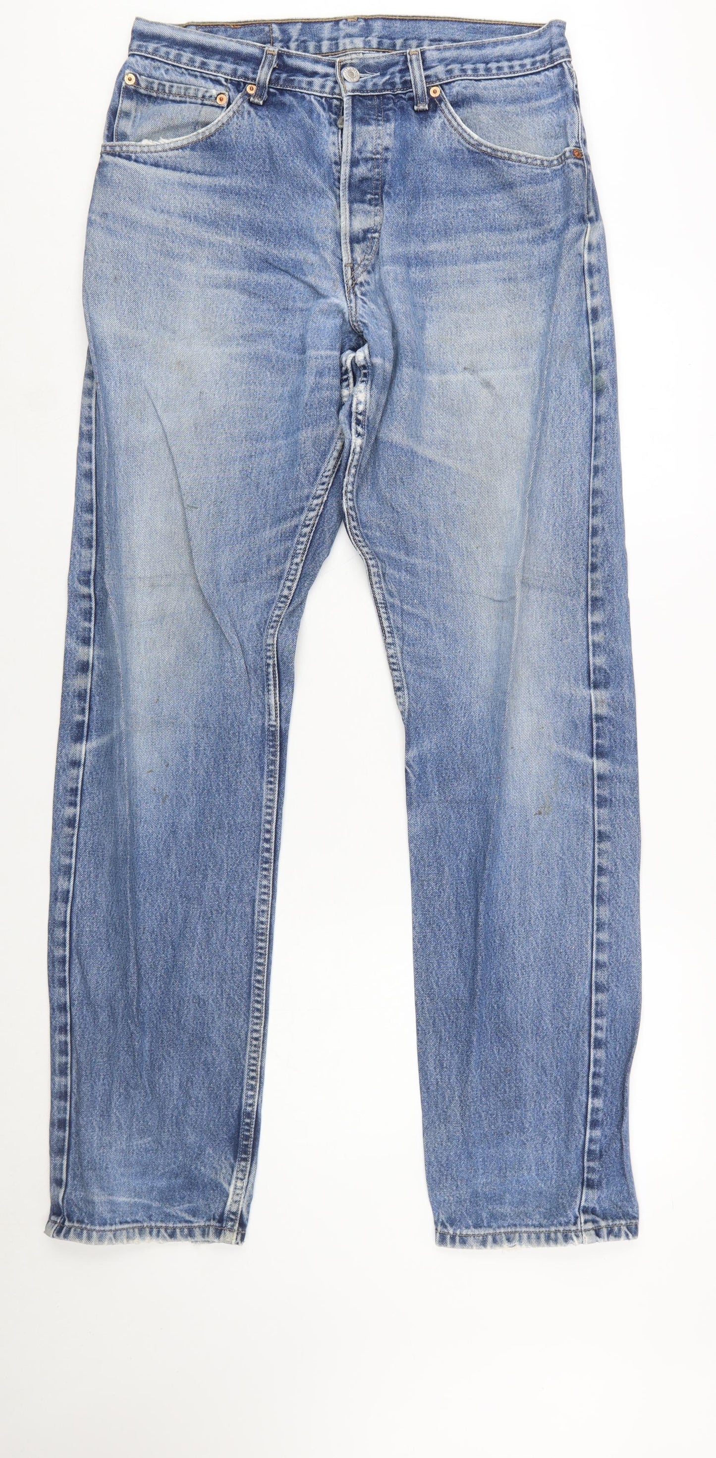 Levi's Mens Blue 522 Straight Denim Jeans W34 L36 Classic Cotton