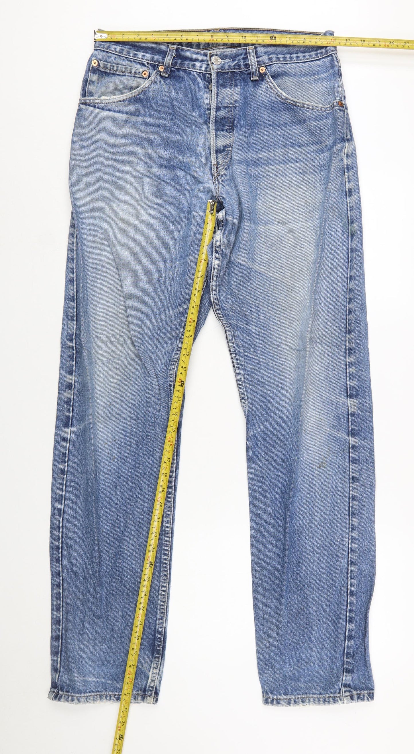 Levi's Mens Blue 522 Straight Denim Jeans W34 L36 Classic Cotton