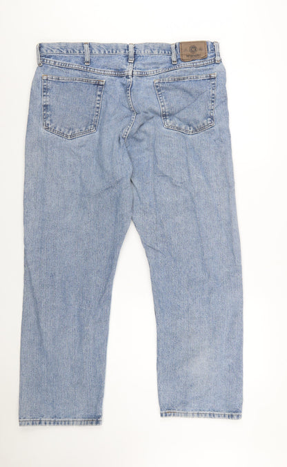 Wrangler Men’s Blue Straight Leg Jeans 38x29 Relaxed Fit Denim