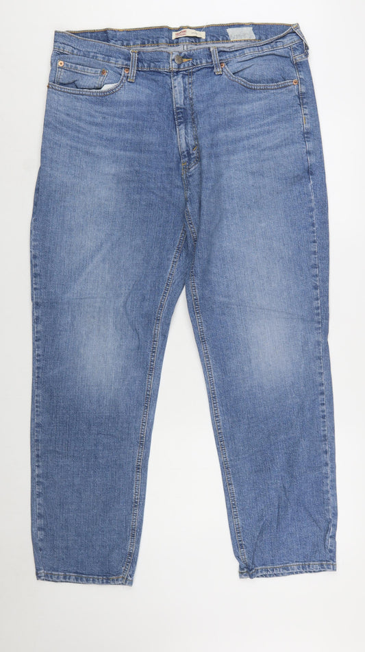 Levi Strauss Men's Blue 38W 30L Straight Fit Denim Jeans