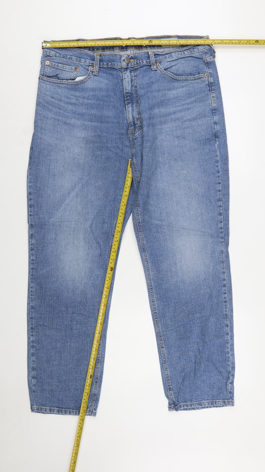 Levi Strauss Men's Blue 38W 30L Straight Fit Denim Jeans