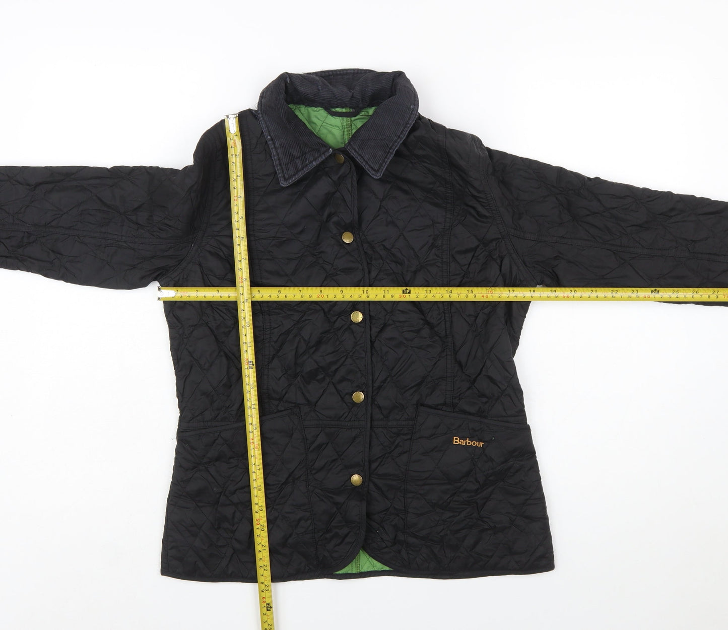 Barbour Women's Black Quilted Mid-Length Jacket UK 12