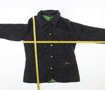 Barbour Women's Black Quilted Mid-Length Jacket UK 12