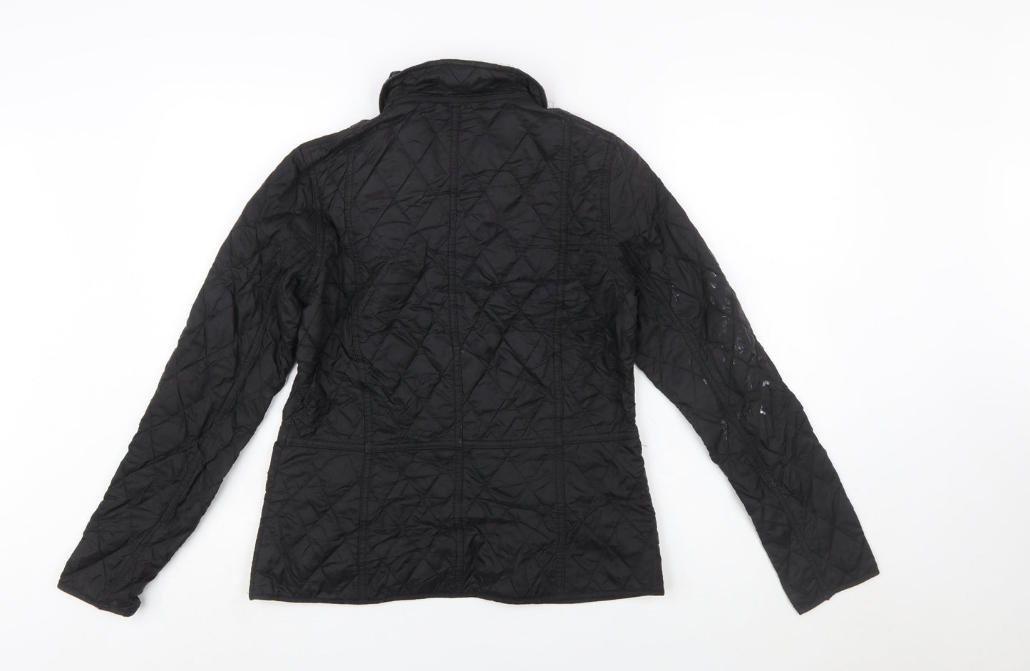 Barbour Women's Black Quilted Mid-Length Jacket UK 12