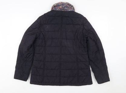 Barbour Womens Blue Quilted Mid-Length Jacket Size 12