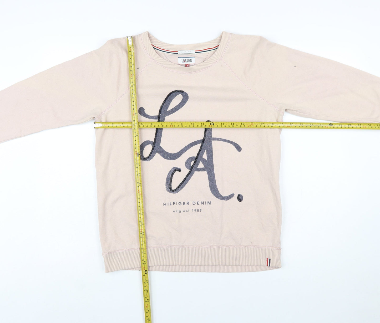 Hilfiger Denim Women's Beige Cotton Pullover Sweatshirt Size S