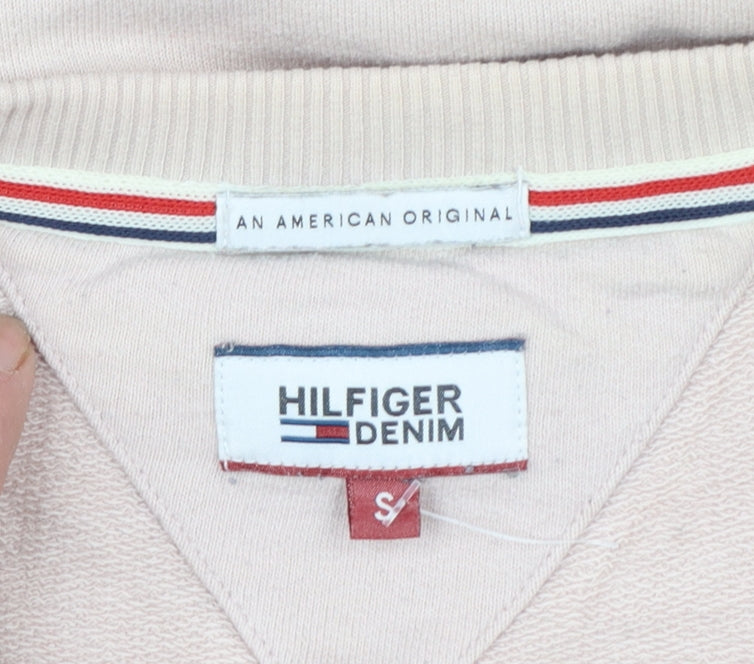 Hilfiger Denim Women's Beige Cotton Pullover Sweatshirt Size S