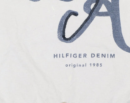 Hilfiger Denim Women's Beige Cotton Pullover Sweatshirt Size S