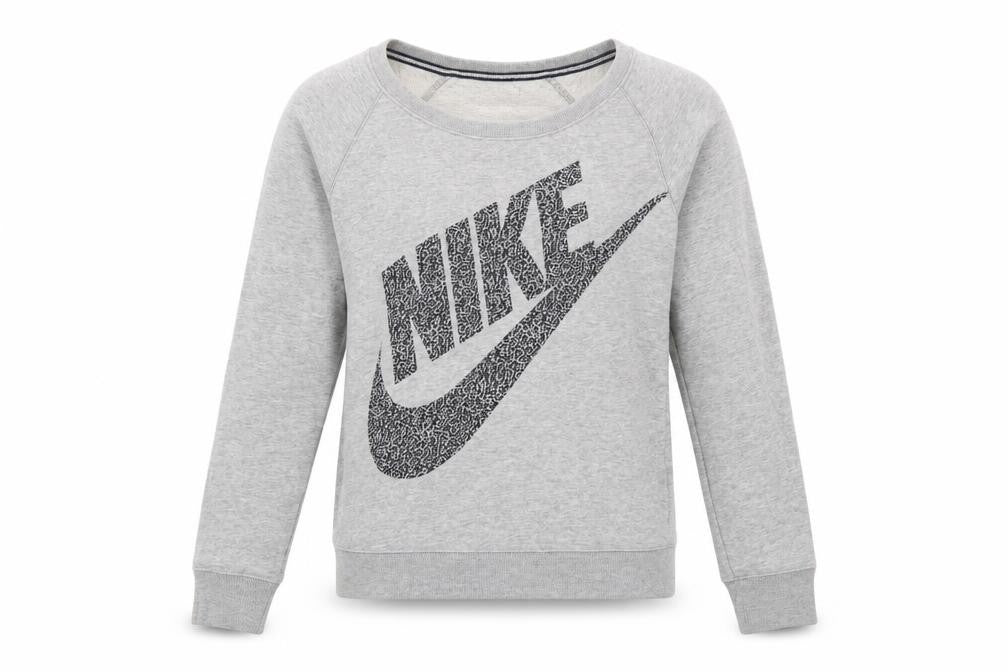 Nike Womens Grey Crew Neck Pullover Sweatshirt XS