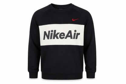 Nike Men's Black & White Crew Neck Sweatshirt Small Graphic Pullover