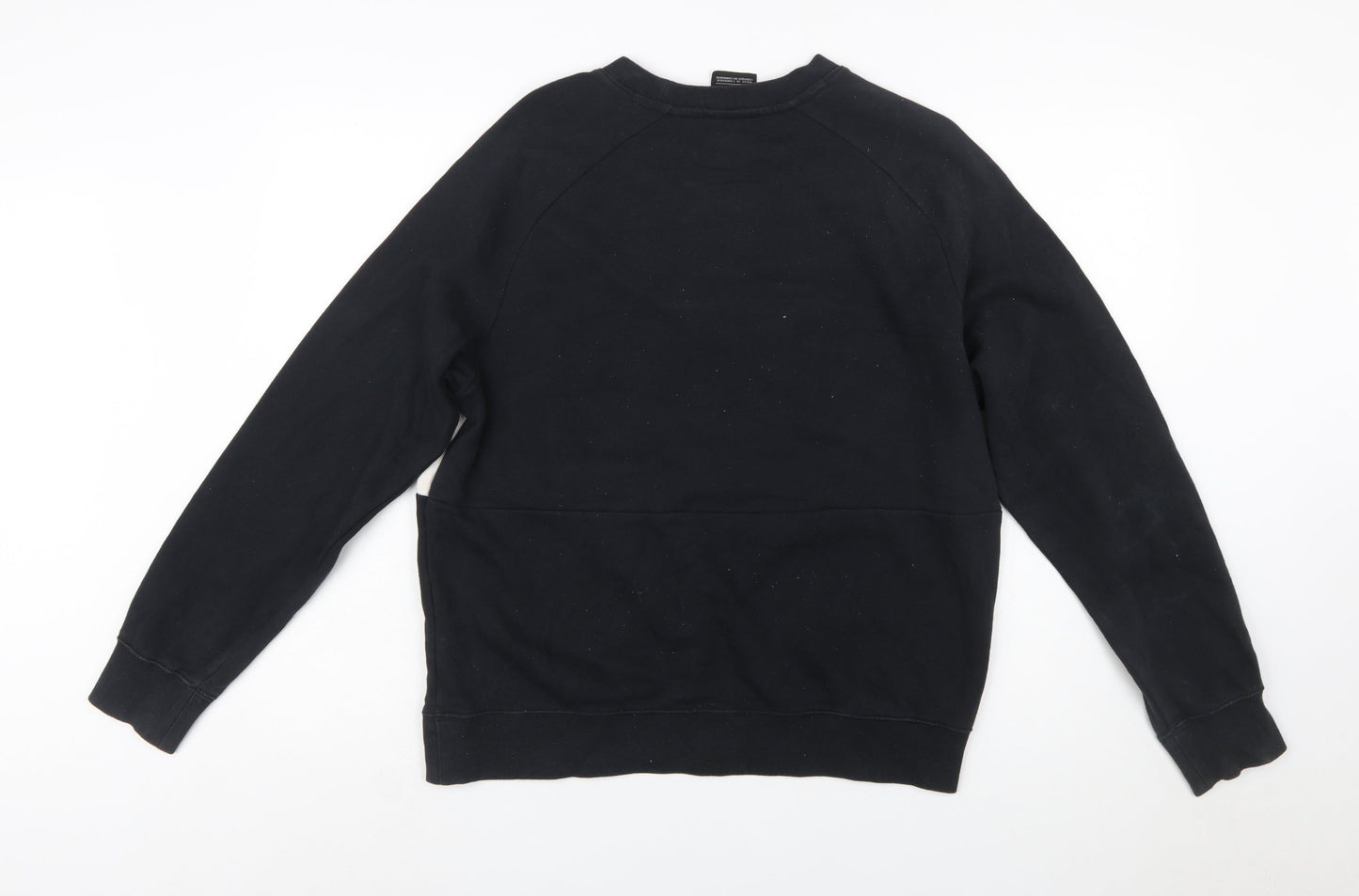 Nike Men's Black & White Crew Neck Sweatshirt Small Graphic Pullover