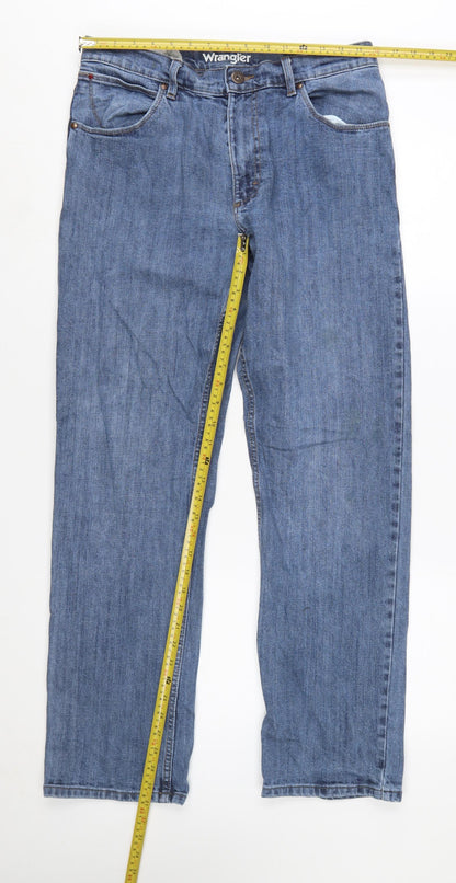 Wrangler Men's Blue Straight Denim Jeans W33 L32