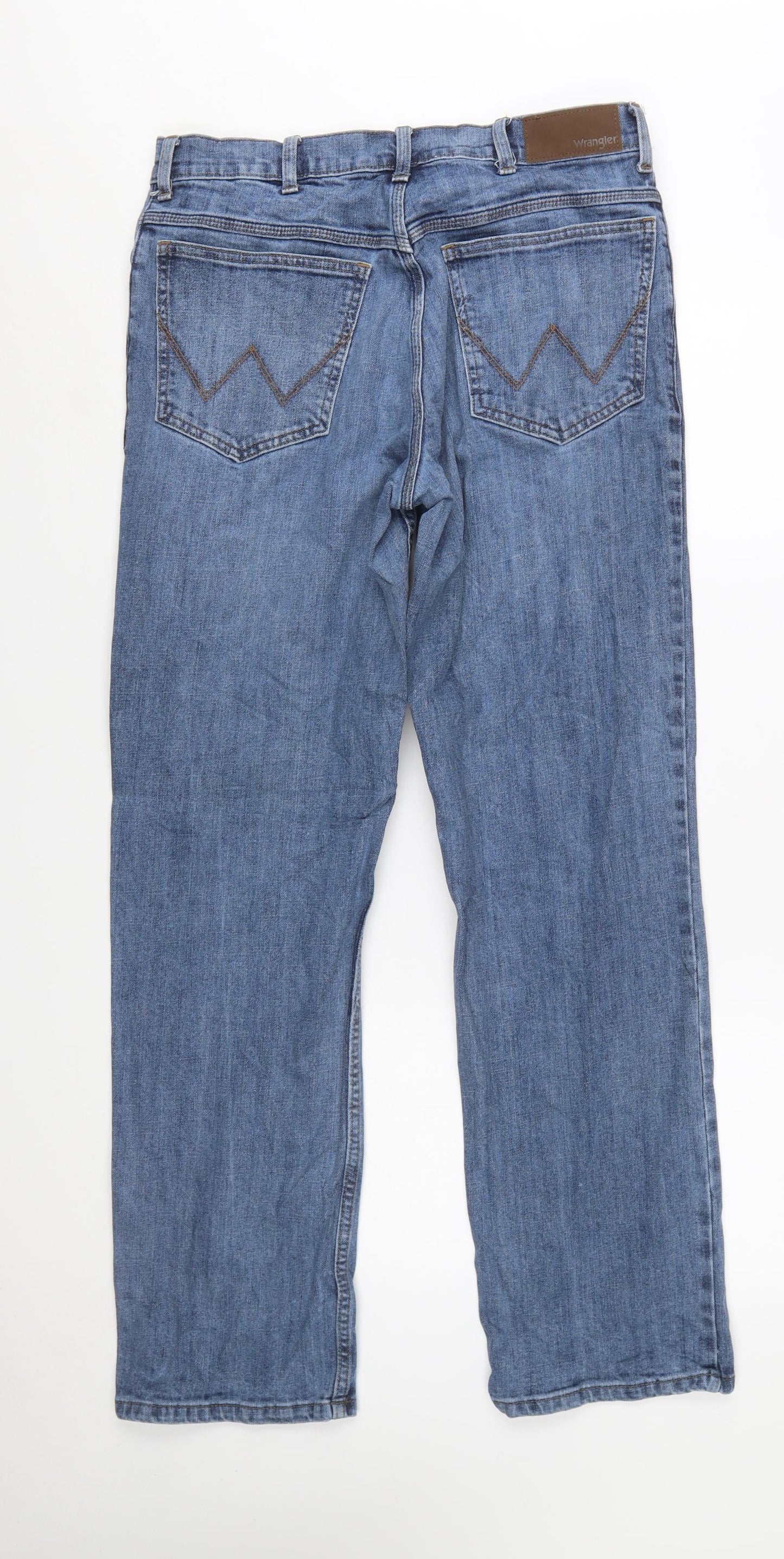 Wrangler Men's Blue Straight Denim Jeans W33 L32