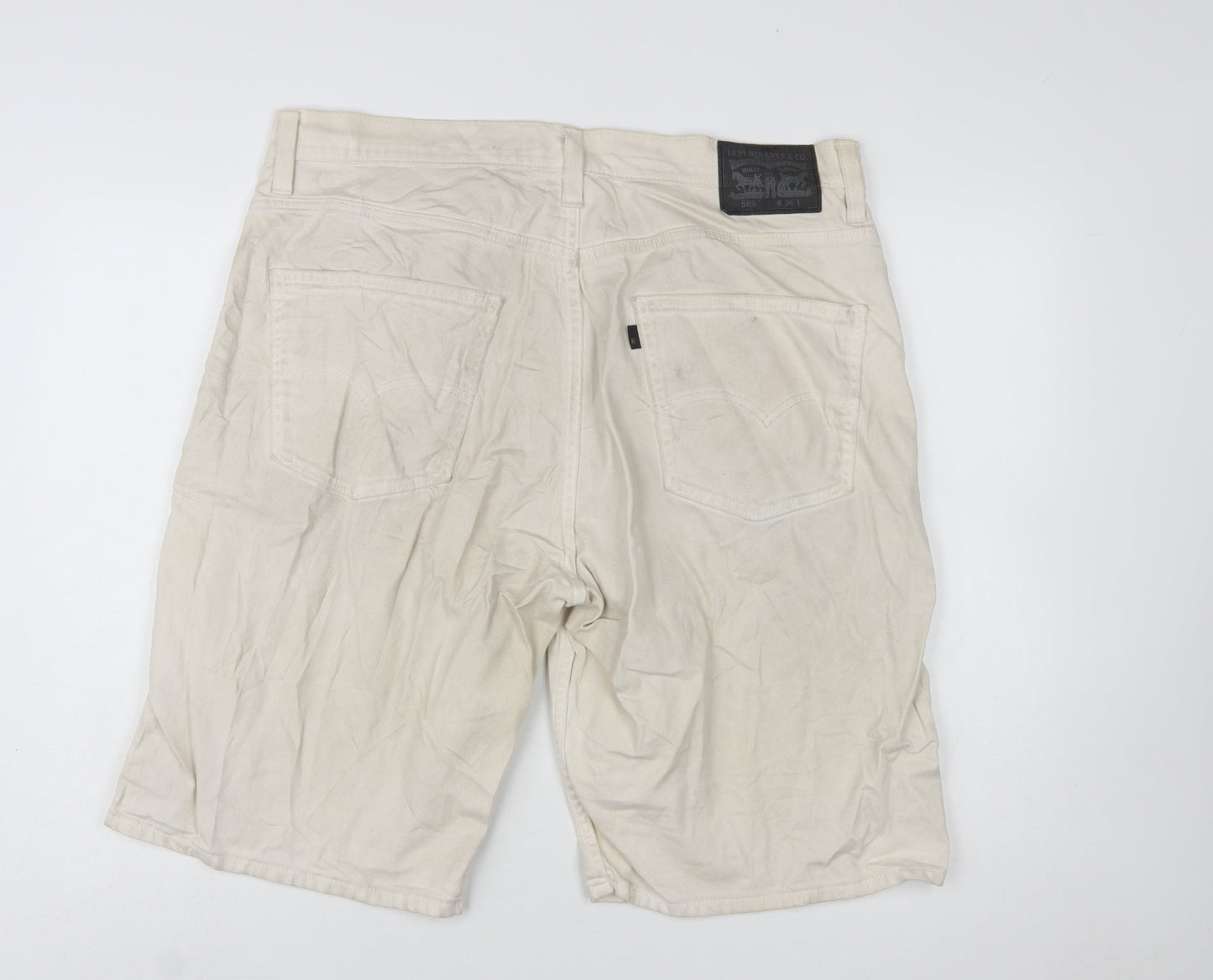 Levi's Men's Beige Chino Shorts W36 Regular Fit Cotton Blend