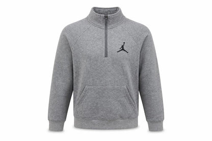 Jordan Boys Grey 1/2 Zip Hoodie Sweatshirt 10-12 Years Cotton Blend