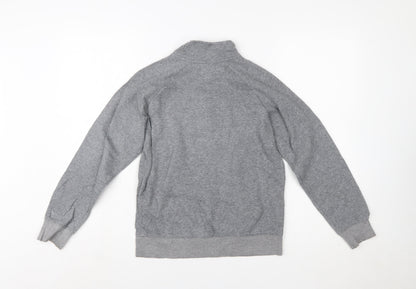 Jordan Boys Grey 1/2 Zip Hoodie Sweatshirt 10-12 Years Cotton Blend