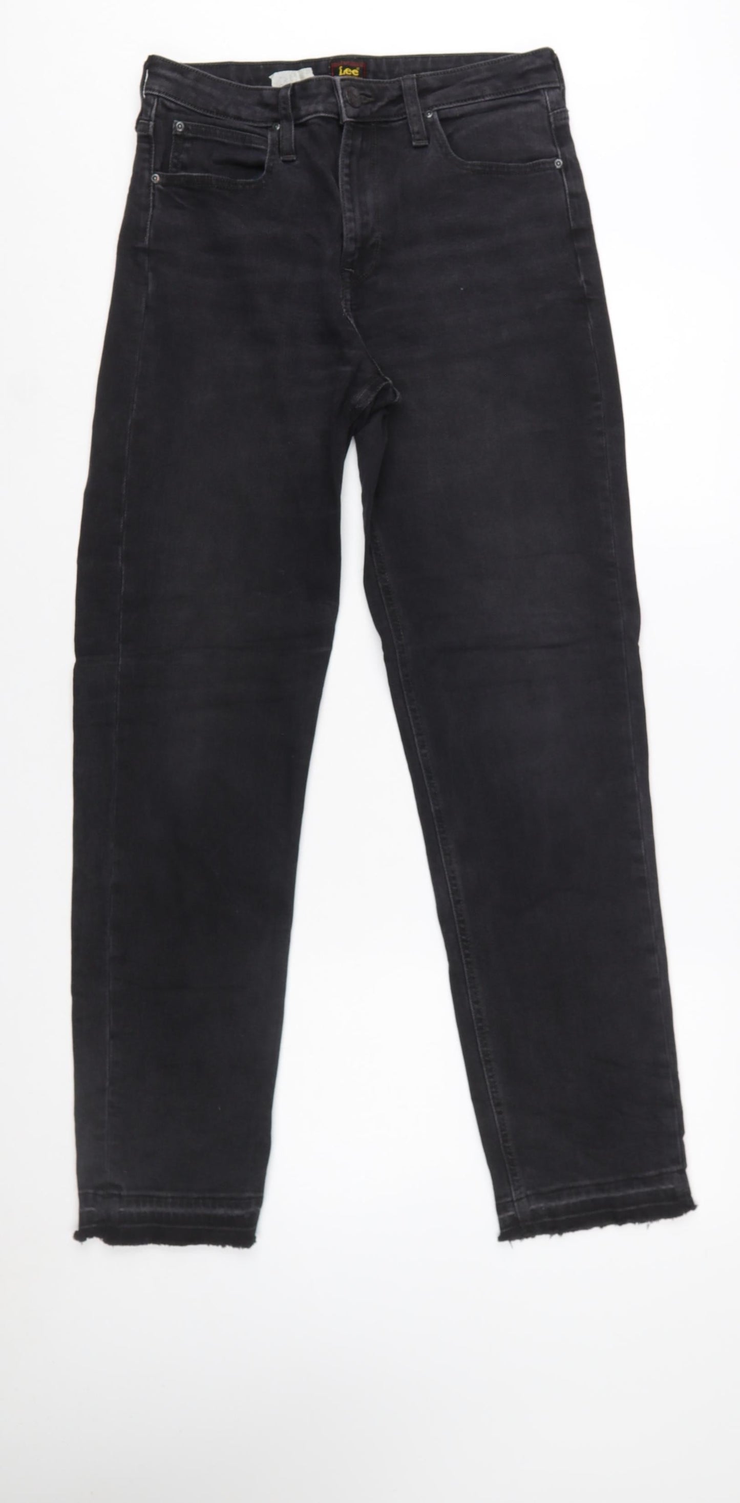 Lee Women’s Black Carol Straight Leg Jeans W29 L35 Stretch Denim