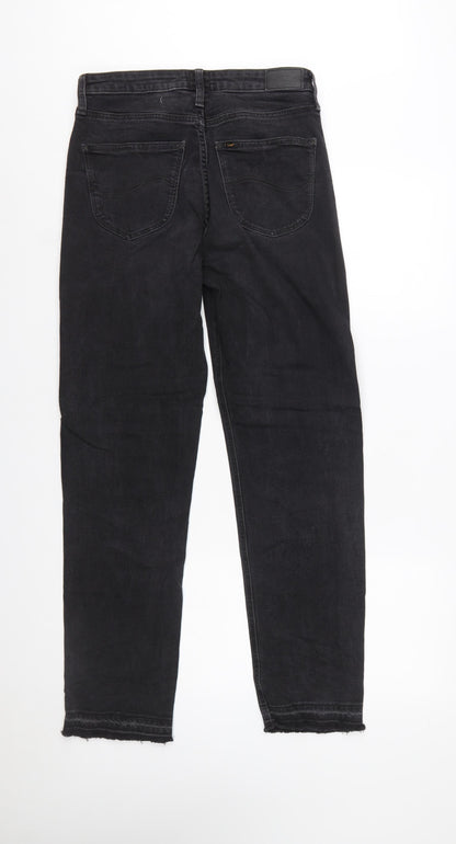 Lee Women’s Black Carol Straight Leg Jeans W29 L35 Stretch Denim