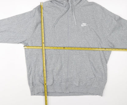 Nike Mens Grey Full Zip Hoodie Sweatshirt XL Regular Fit
