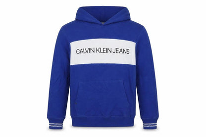Calvin Klein Jeans Boys Blue Pullover Hoodie M (10/12) Cotton Blend