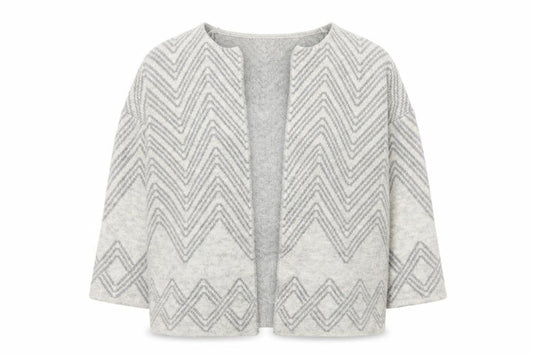 Gallery Women's Grey Large Knit Cardigan Jumper