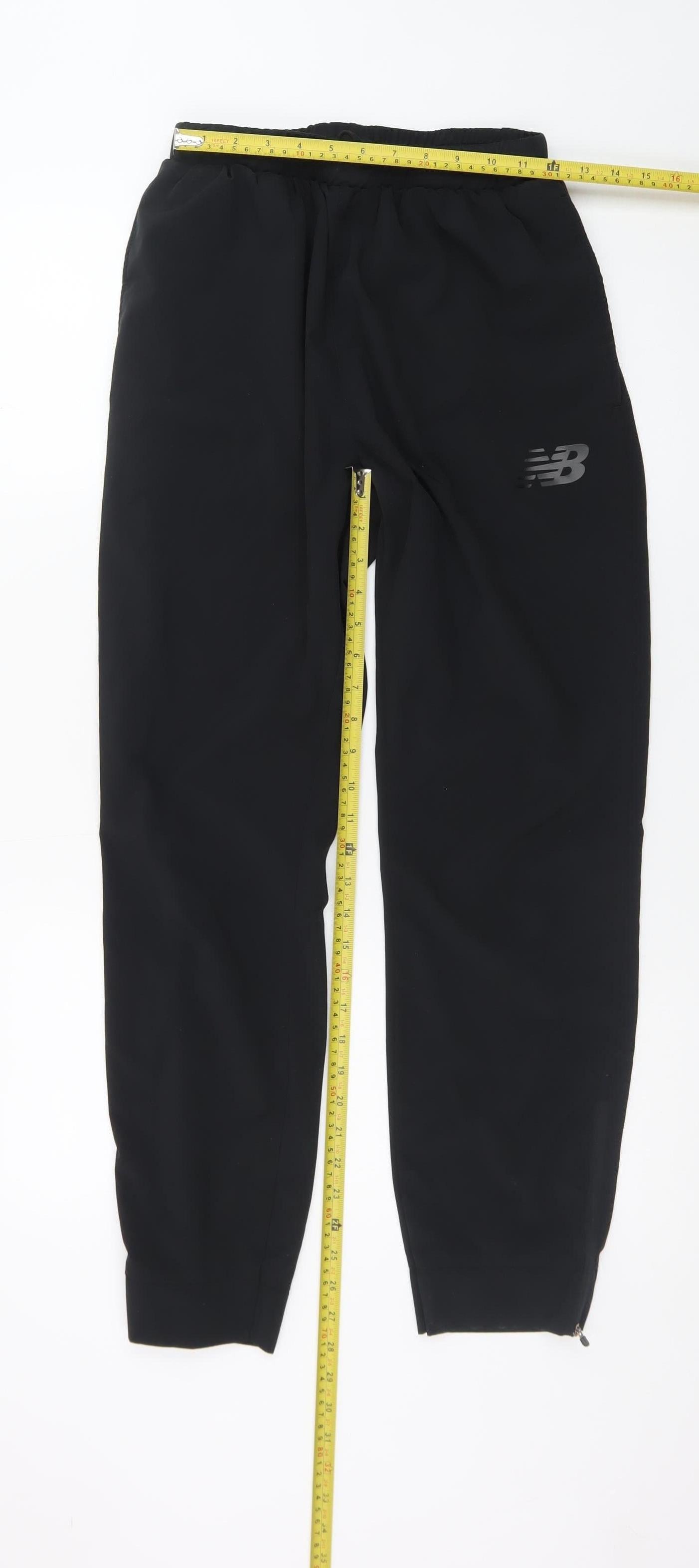 New Balance Men's Black Jogger Trousers Medium Polyester Blend