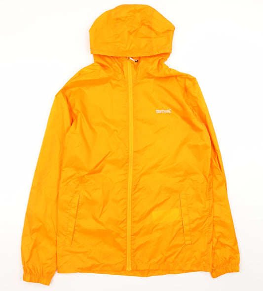 Regatta Men's Orange Hooded Waterproof Windbreaker Jacket Size M