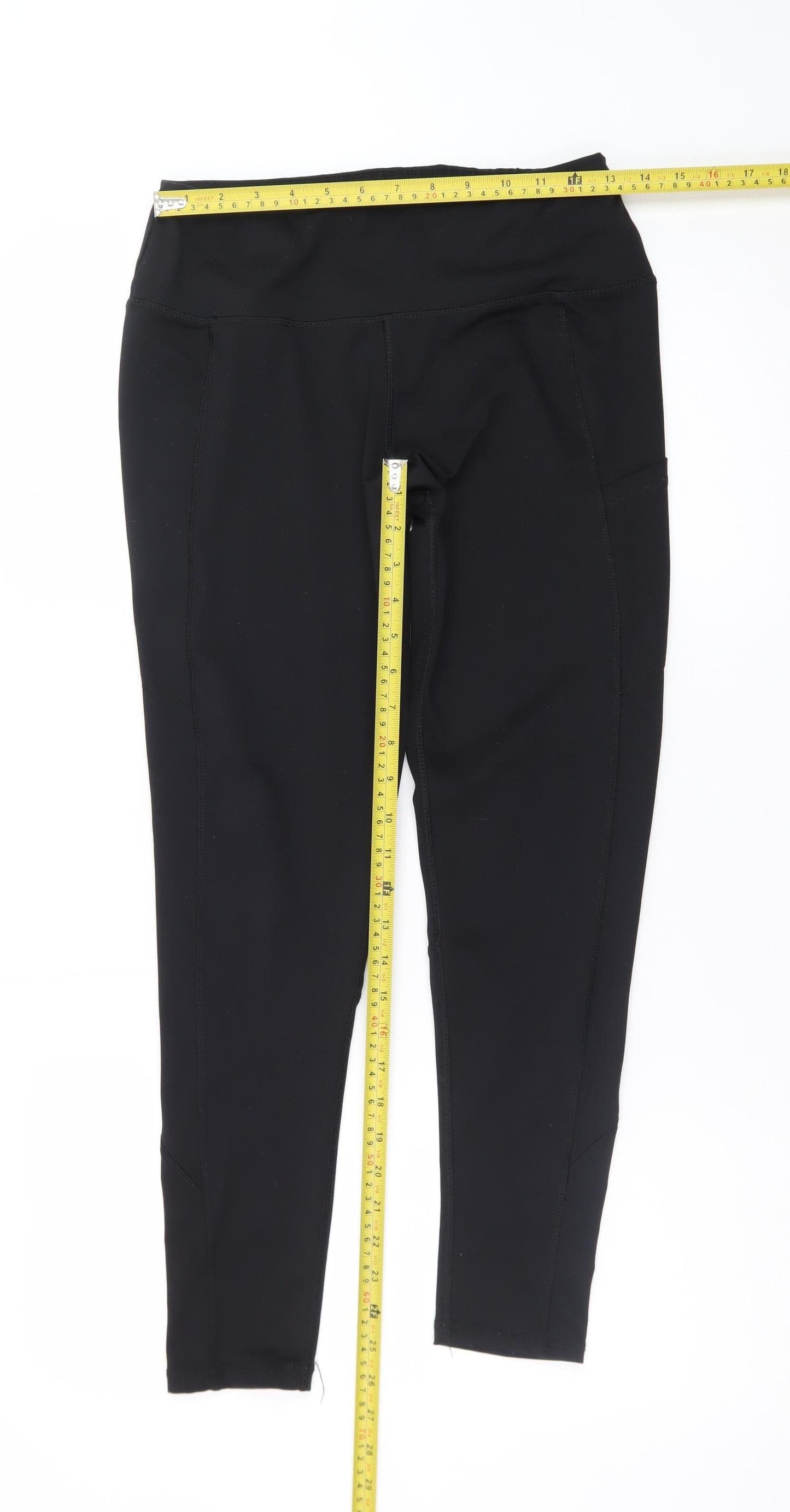 Workout Women's Black High Rise Ankle Leggings Size S 10/12