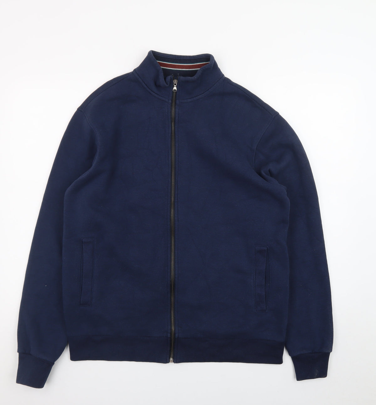 St. Bernard Men's Blue Full Zip Sweatshirt Medium Regular Fit