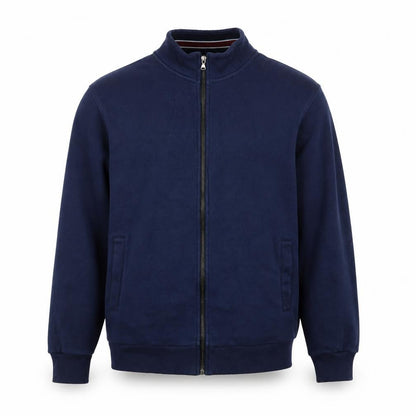 St. Bernard Men's Blue Full Zip Sweatshirt Medium Regular Fit
