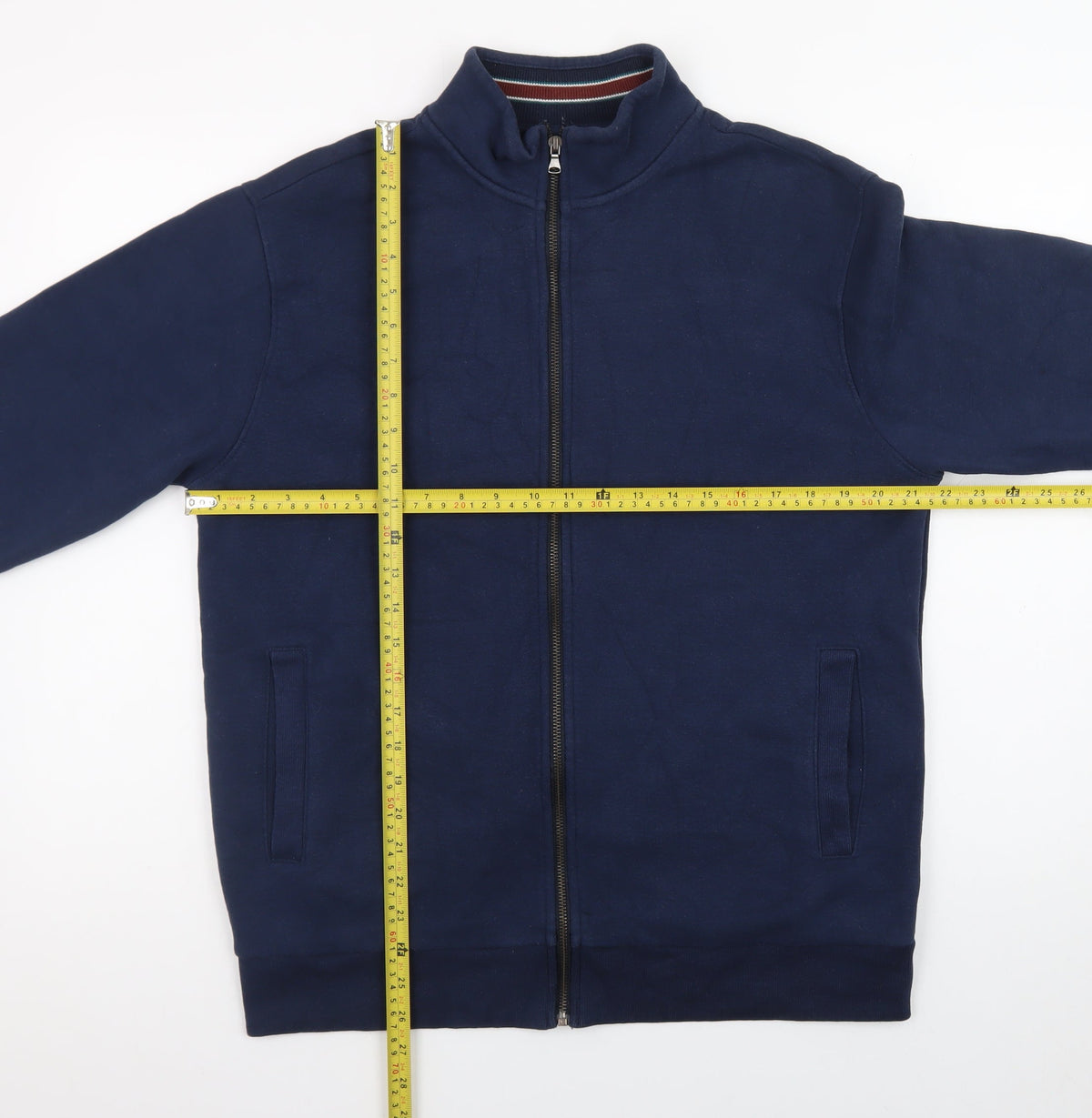 St. Bernard Men's Blue Full Zip Sweatshirt Medium Regular Fit
