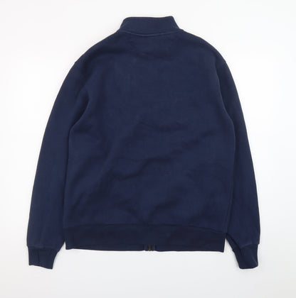 St. Bernard Men's Blue Full Zip Sweatshirt Medium Regular Fit