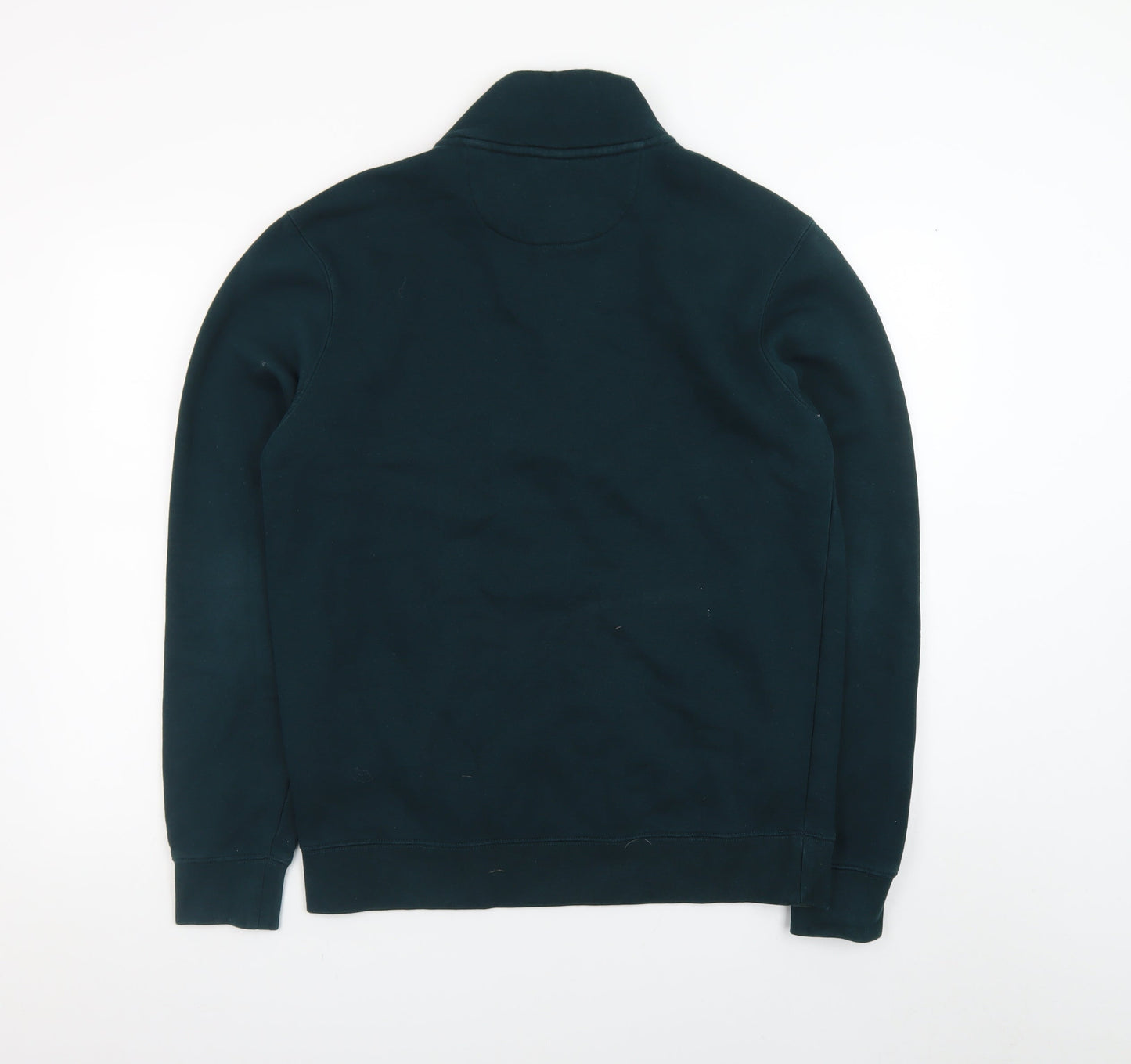 Diesel Men's Green 1/4 Zip Fleece Sweatshirt M Pullover