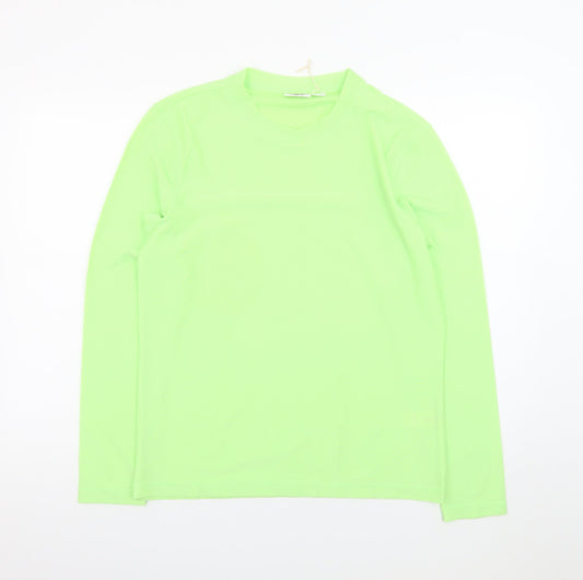 Crane Men Green Long Sleeve Athletic Quick Dry Running Top M