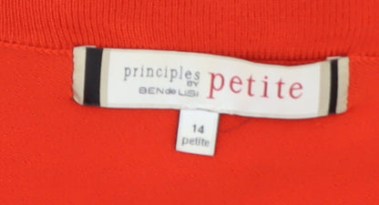 Principles by Ben de Lisi Women Red Petite 14 Cardigan Knit Jumper